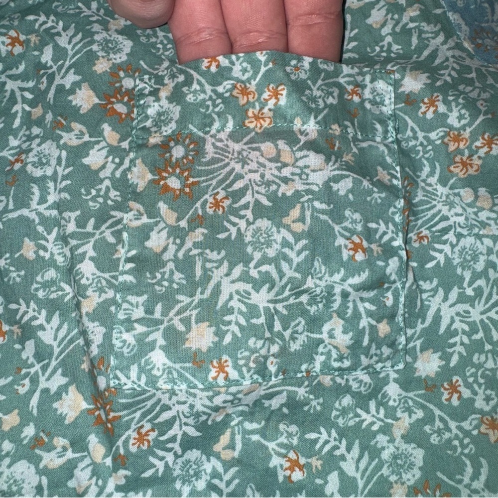 J. Jill Blue and Green Floral Blouse - Picture 4 of 9
